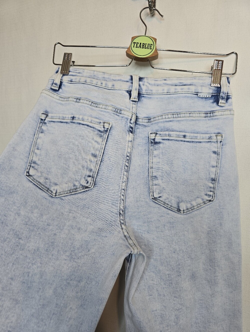 Risen Jeans Georgia - Light Wash Wide Leg Long Tall 5/27 NWT 34" Inseam - Picture 10 of 16